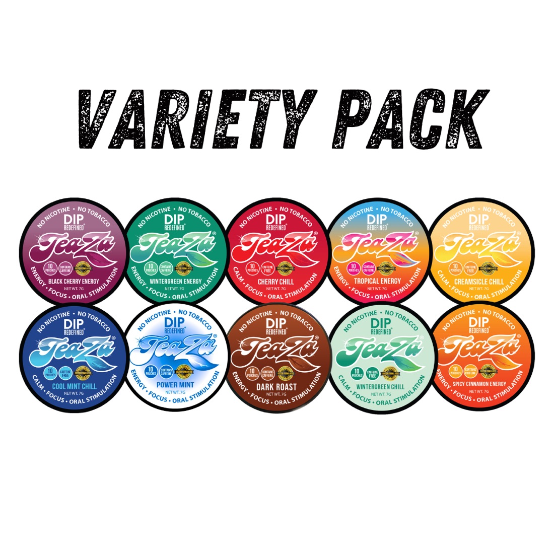 TeaZa Variety Pack, the full flavor range